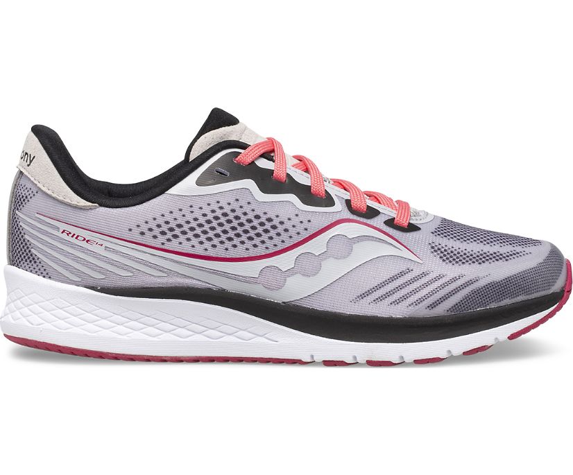 Saucony Ride 14 Kids' Sneakers Silver / Pink | Canada 900HAPK